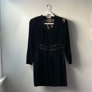 Vintage Brown Velvet Armani Dress